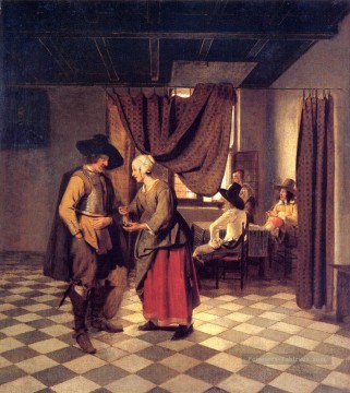 Payer le type d’hôtesse Pieter de Hooch Peinture à l'huile
